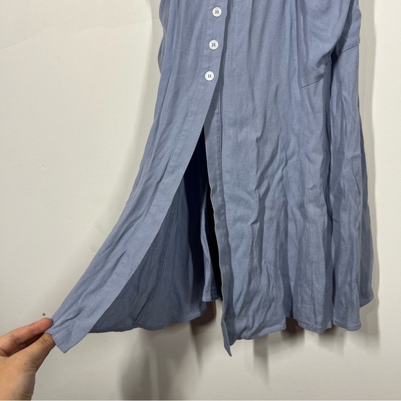 Reformation Blue Button Down Dress Size 8 - Picture 6 of 8
